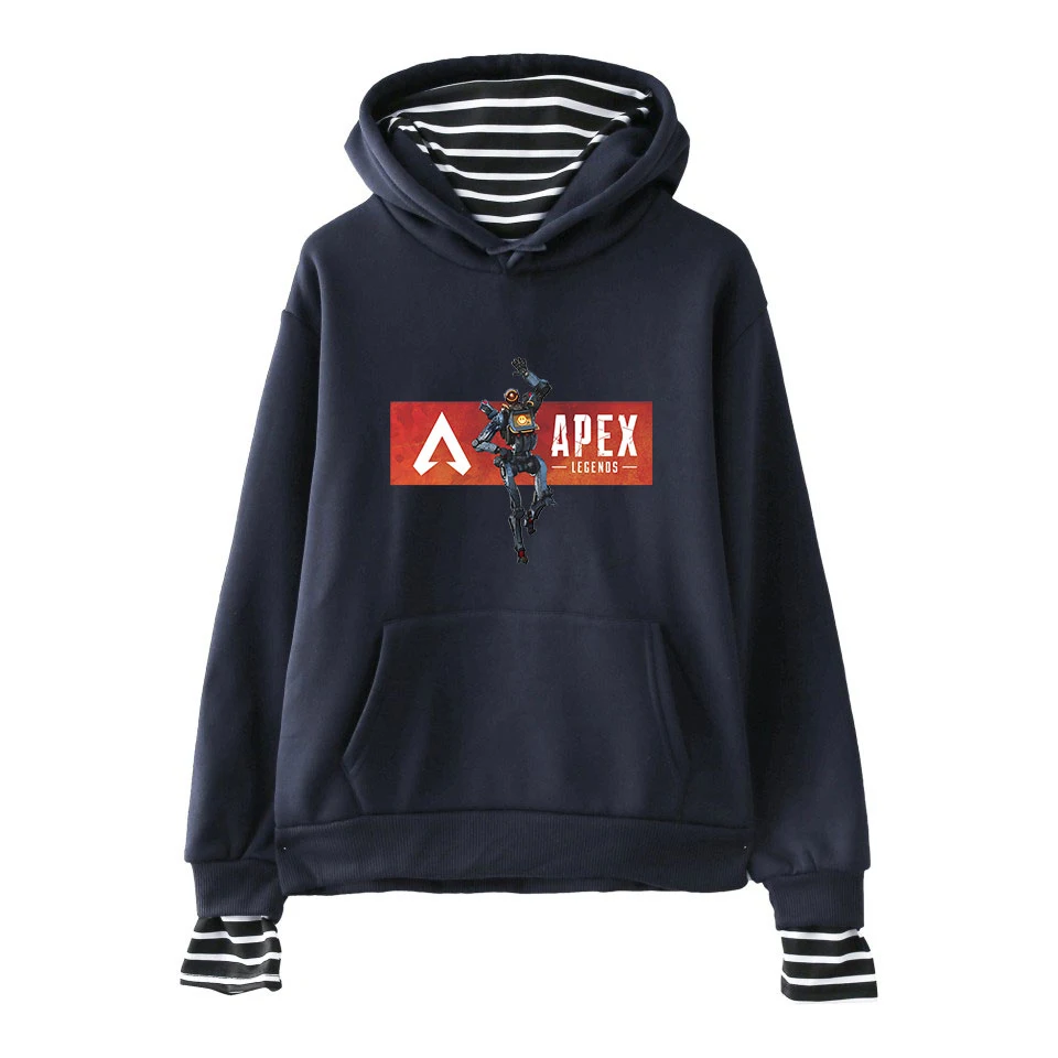 Новейшая мода Apex Legends поддельные двух частей с капюшоном черная классическая