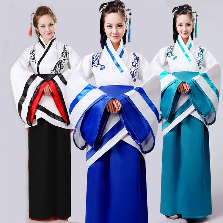 

Women Performance Costume Fairy Ancient Princess Classical Hanfu Chinese Folk Dance Traditional Costume Lady Chinese Stage Dress