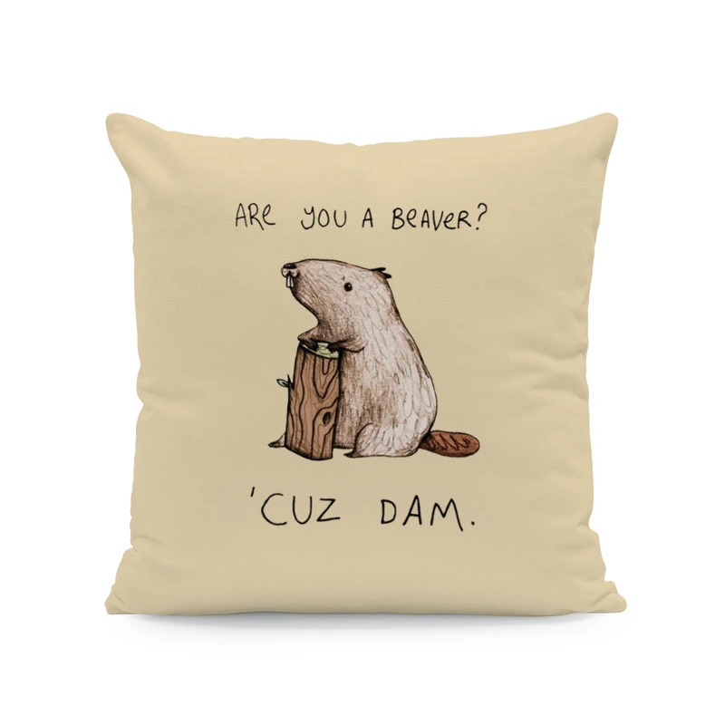 12 Forest Animal Body Analysis Cushion Cover Bird Squirrel Dachshund Dog Fox Hedgehog Hug Pillow 45Cm Peach Skin Decorative Pillow - Цвет: 12