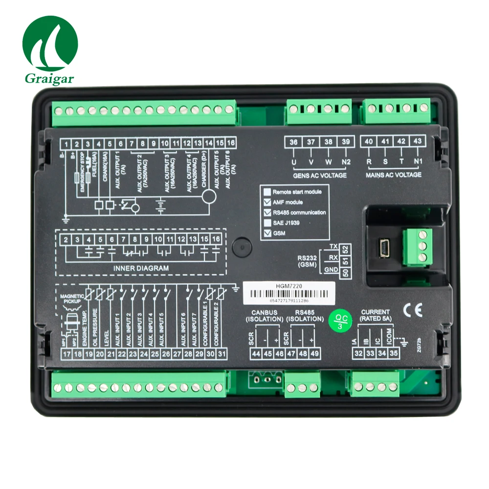 Новый контроллер генератора SmartGen HGM7220 панель дизельного быстрая доставка|Детали