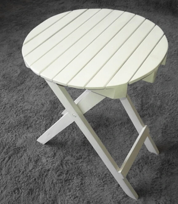 Складные столы из твердой древесины. Маленький белый круглый стол. Компьютерный