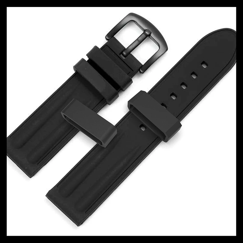 ECSEM силиконовая резиновая петля Замена для Garmin vivosmart HR+ часы ремешок хранитель безопасности Пряжка Размер 18 мм Фиксированная роль
