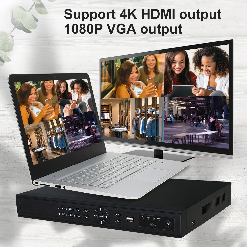 Умная безопасность 8CH 6MP сетевой видеорегистратор, HD 4 K HDMI 1080 P VGA выход H.265 Сетевой Видео видеорегистратор с протоколом ONVIF P2P Обнаружение движения распознавание лица