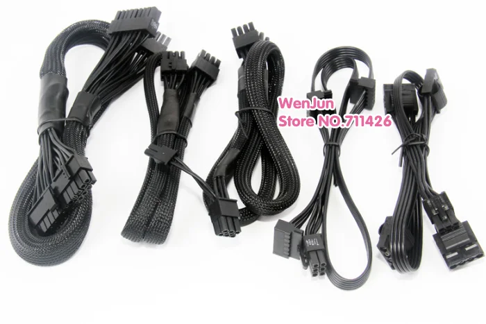 ЦП 8(4 + 4) pin/ ATX 24pin / PCI E Dual 8pin(6 2) SATA 15pin IDE 4 контактный модульный кабель питания для