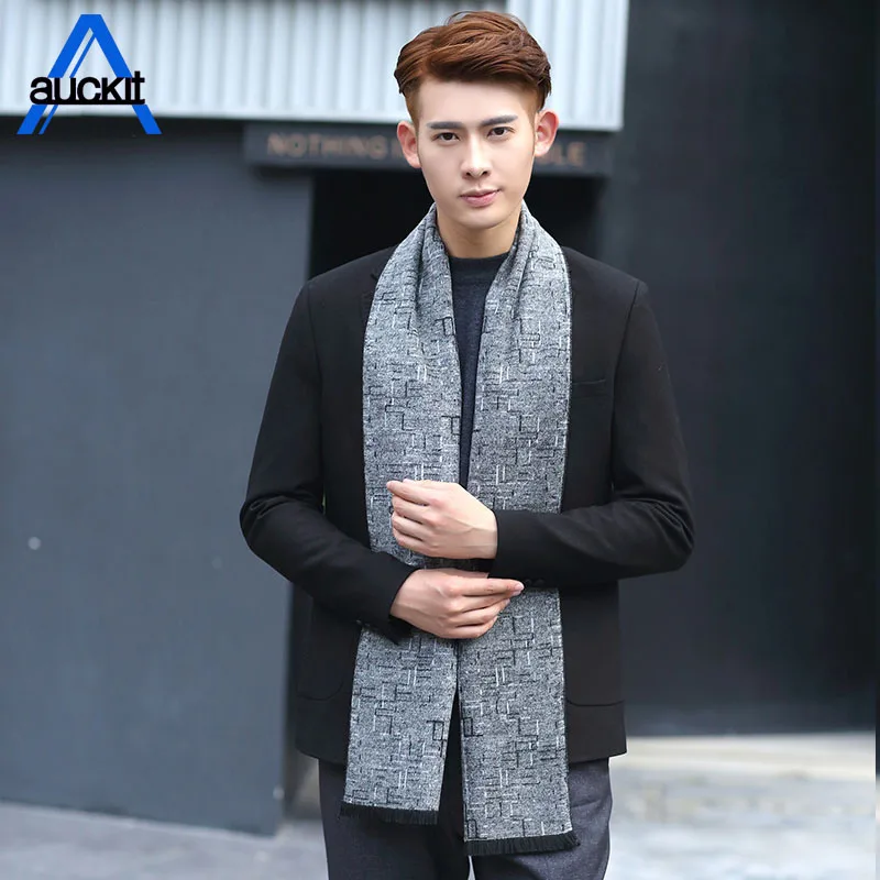 2018 Зимний новый шарф имитация кашемира хлопок модный теплый мужской клетчатый с