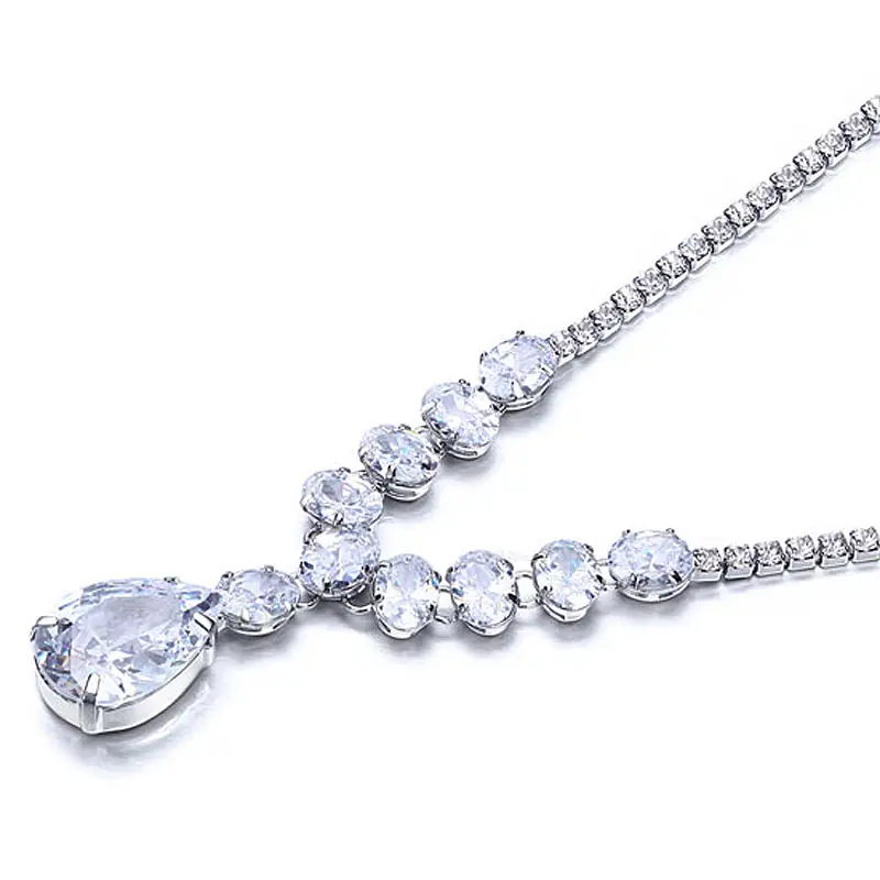 Для подружки невесты на свадьбе вечерние качество 7 карат ожерелье серьги