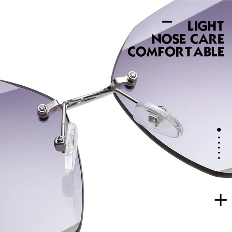 AIVERLIA роскошные солнцезащитные очки без оправы женские брендовые дизайнерские