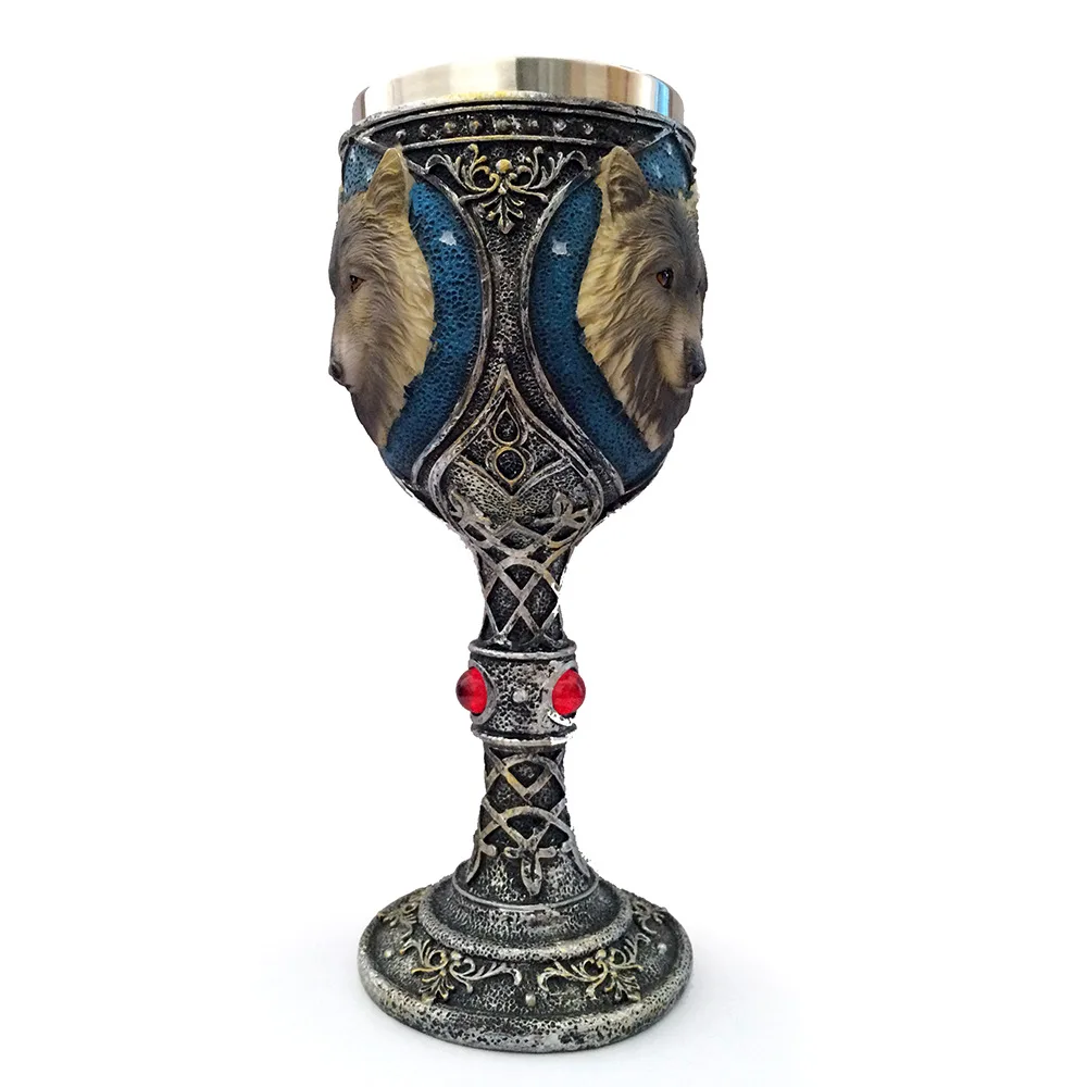Забавная 3D кружка для кофе с волком крутая из смолы чашка нержавеющей стали