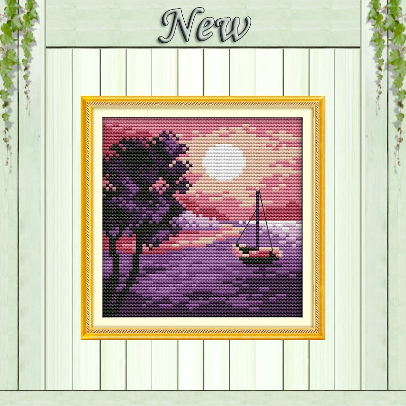 Набор для вышивки крестиком DMC 11CT 14CT Всесезонная сельская местность река