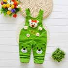 Джинсы для мальчиков и девочек BibiCola, джинсовые комбинезоны с мультяшным медведем для малышей