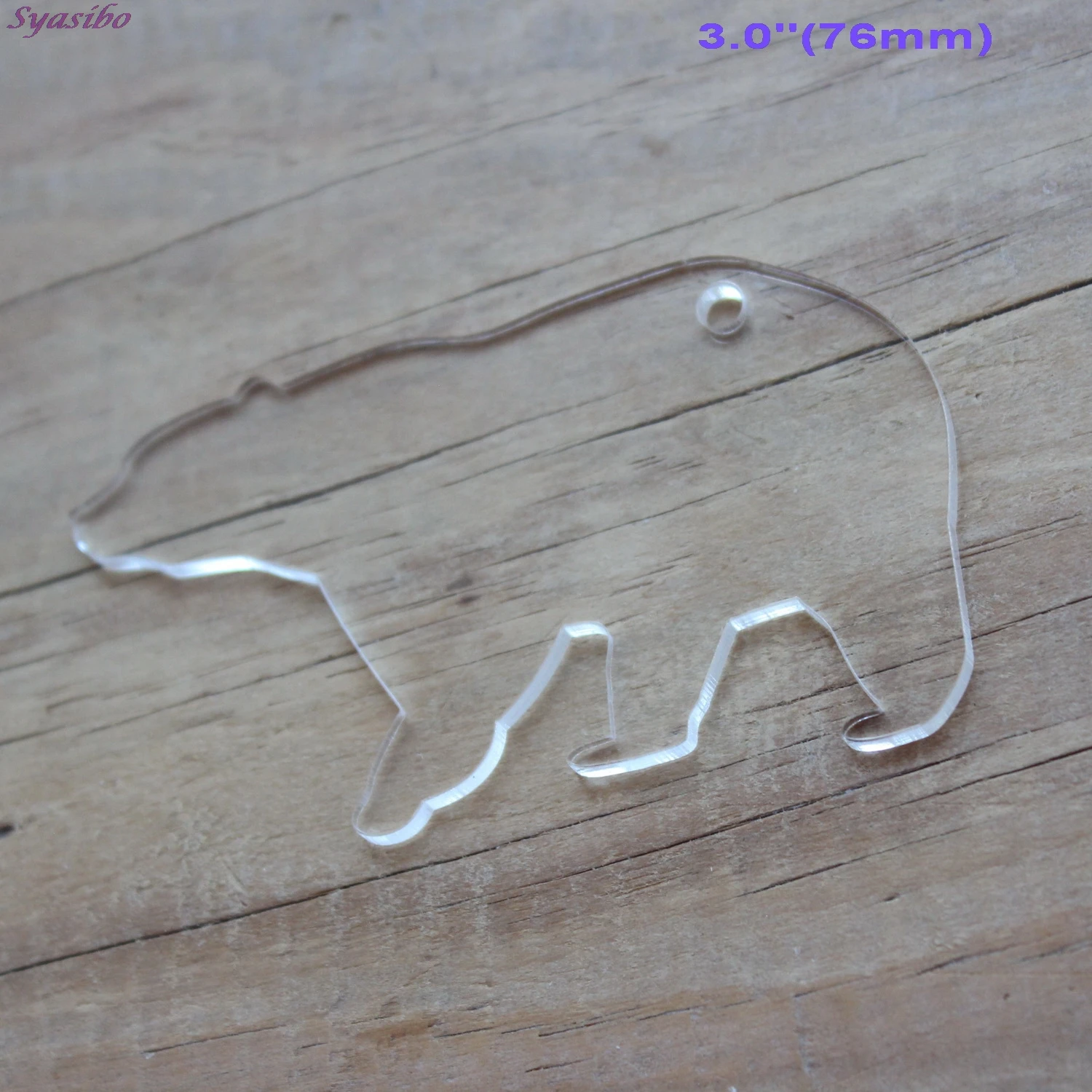 2шт каждый) 76 мм акриловый брелок ясная пустая голова Apple mouse Mason Jar Bear брелок для ключей с монограммой лазерный вырез "-ZH12