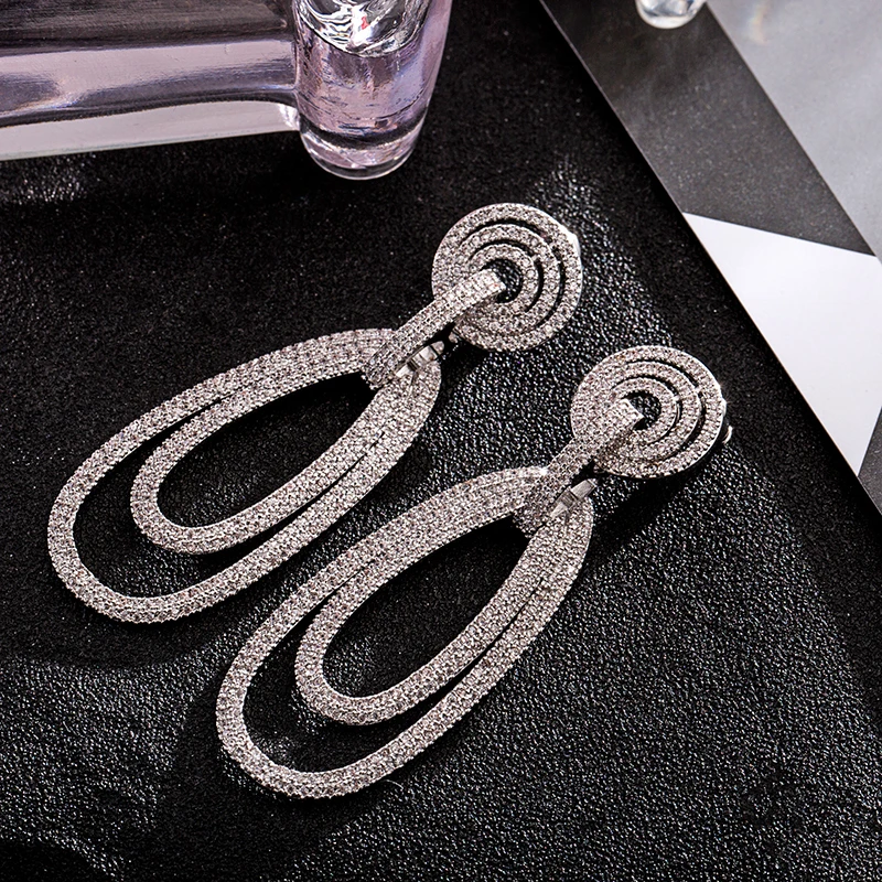 Женские серьги подвески GAOLA модные роскошные с кубическим цирконием ювелирное