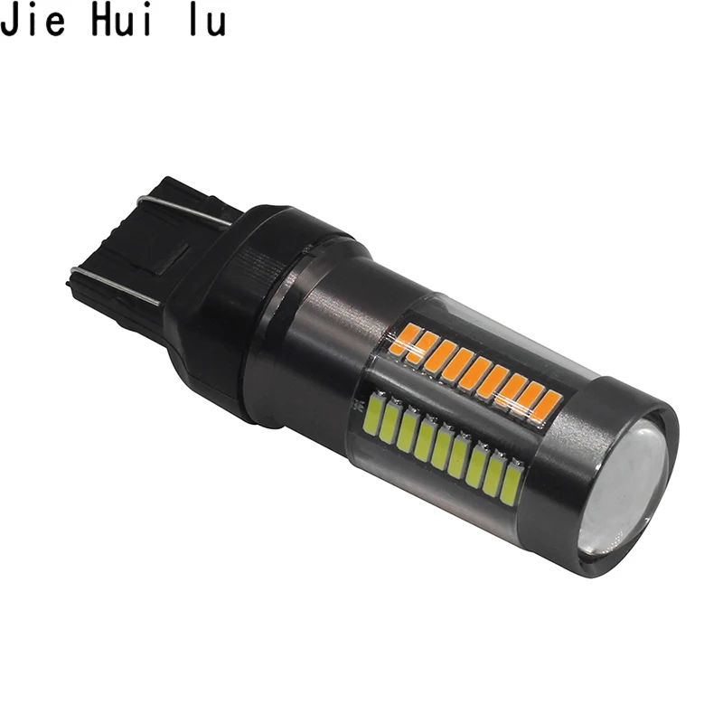 1 шт. автомобильные лампы BAY15D T25 1157 T20 3157 Led 7443 66 SMD стоп сигнал 12 В двухцветные белые