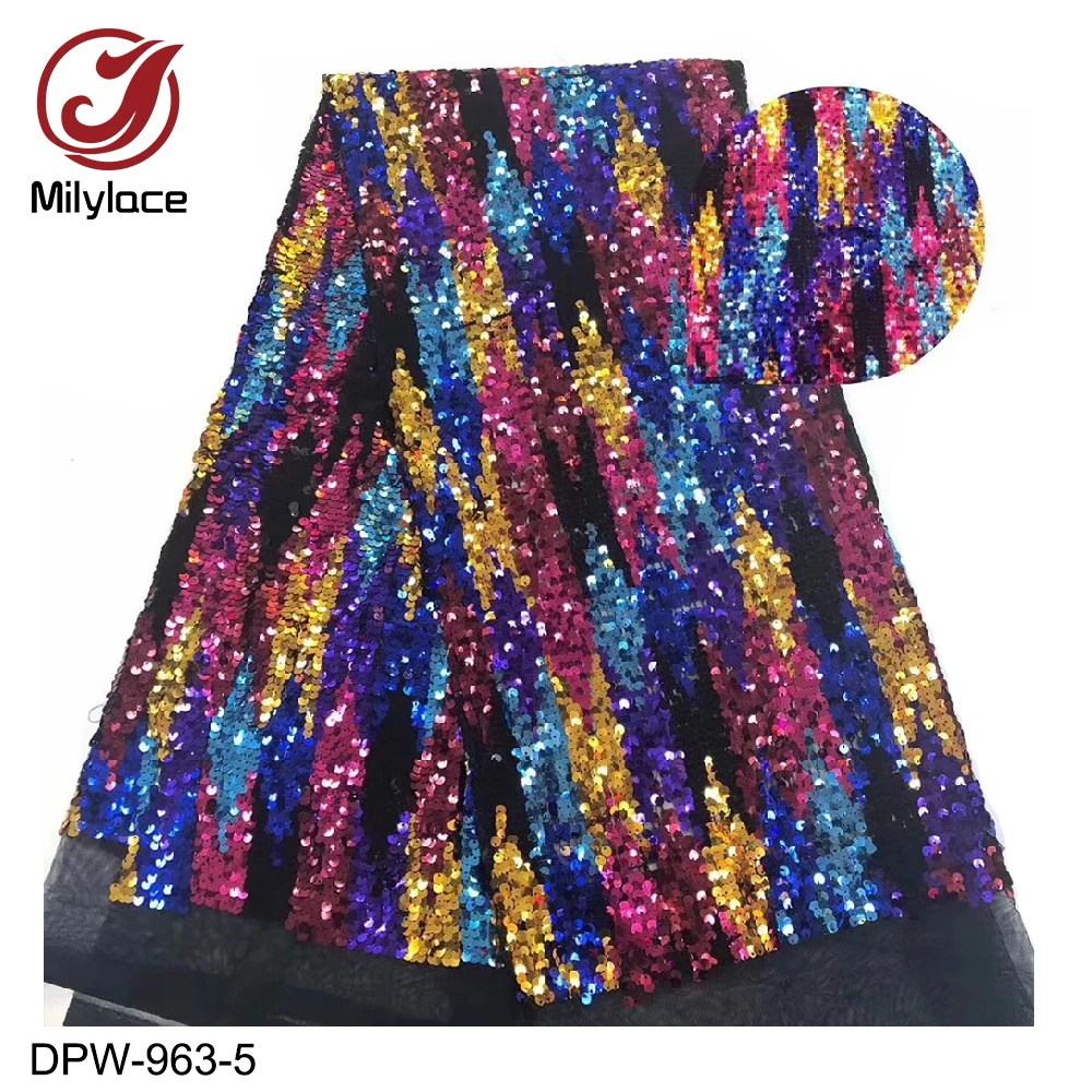 Новая нигерийская вышитая Тюлевая кружевная ткань с блестками для свадебного