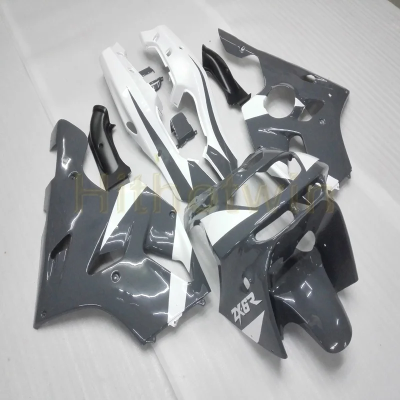 Customt мотоцикла обтекатель для KAWASAKI ZX6R 1994 1995 1996 1997 ZX 6R рамы и крепления/полные комплекты обтекателей+ винты+ серый боди ki - Цвет: A