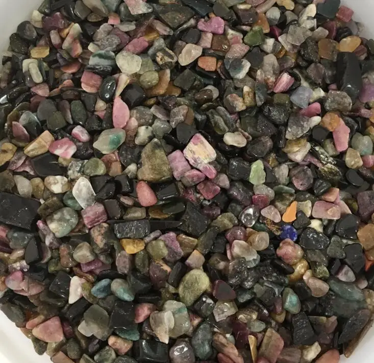 9mm--12mm top! natura colorful tourmaline nunatak stone wholesale Raw Mineral Specimens500g | Дом и сад