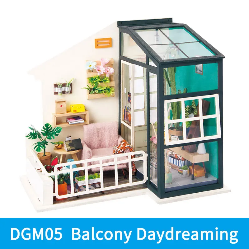 DGM05 Robotime DIY деревянный кукольный домик украшение дома Садовая фигурка Миниатюрные аксессуары дом Фея Пасхальный подарок для подруги - Цвет: DGM05