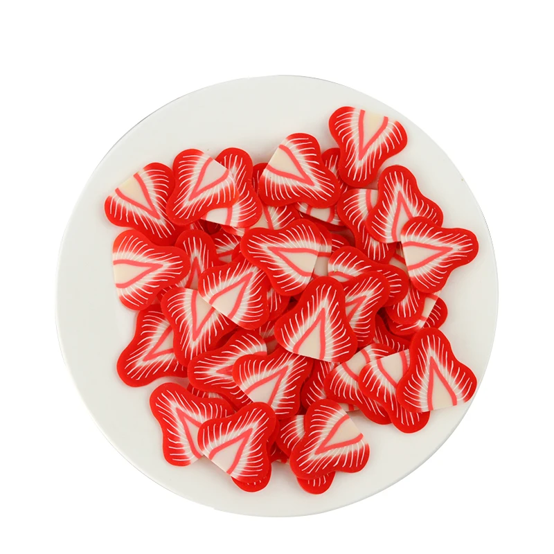 

Simulation fruit slice model vegetable props plastic PVC strawberry interior decoration fake fruit ornaments 2.7*2.7*0.1cm