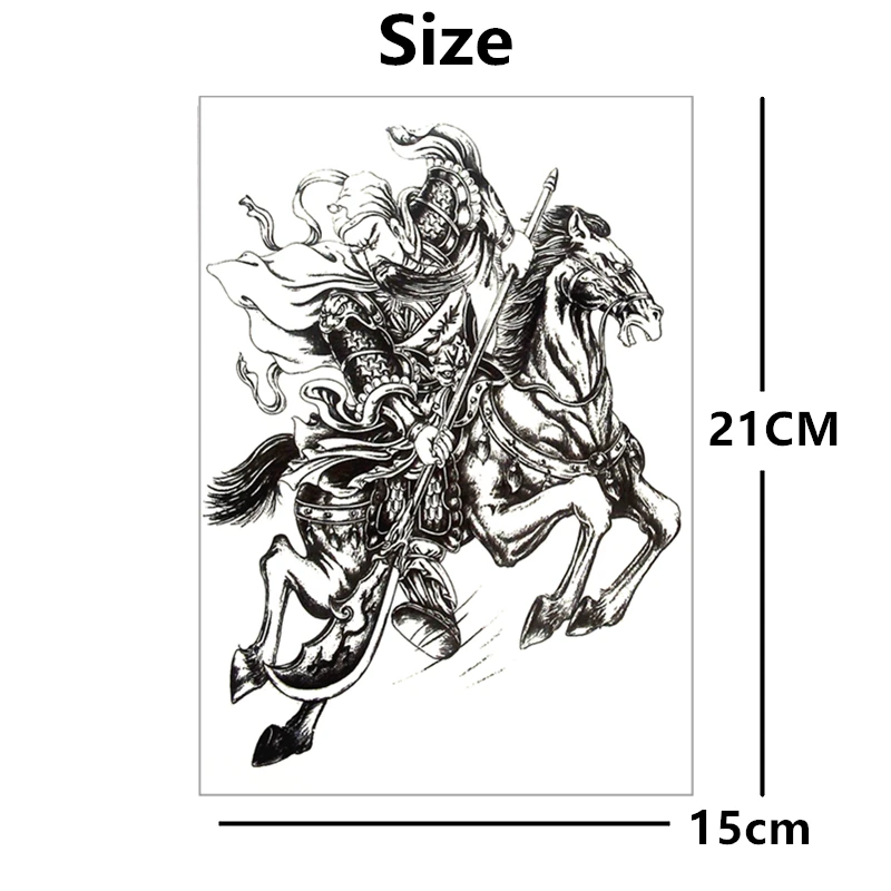 SHNAPIGN китайские генералы Временные татуировки боди арт флэш тату наклейки 21*15 см