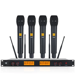 B XTUGA A400 металлический материал 4-канальный UHF беспроводной микрофон система с 4 ручными для сцены церковного использования для семьи Вечерние - Цвет: B