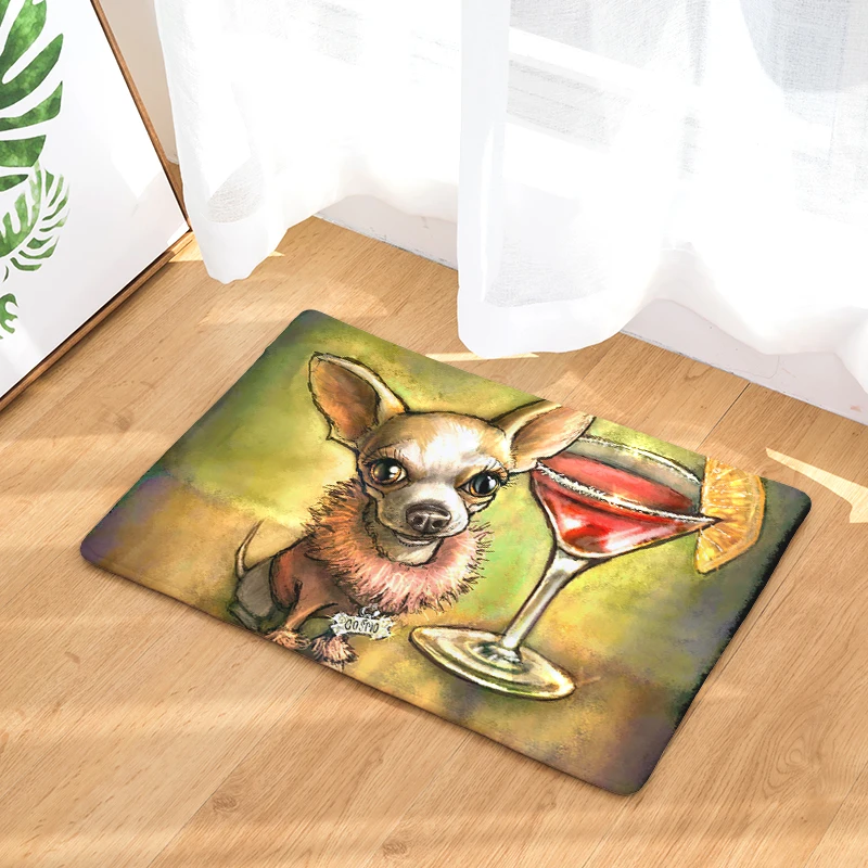 Новые Придверные коврики индивидуальные с масляной живописи для собак кухни
