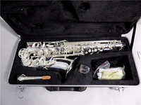 eb sax alto silver plated saxophone alto brass body chinese pads with abs case musical instruments professional