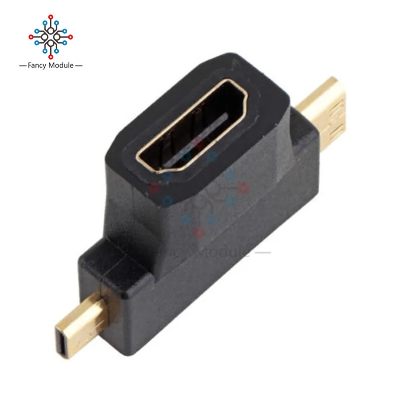 High Speed 3 in1 Micro Male + Mini to 1.4 Female Cable Adapter Converter for HDTV 1080P Cables COMBO | Обустройство дома