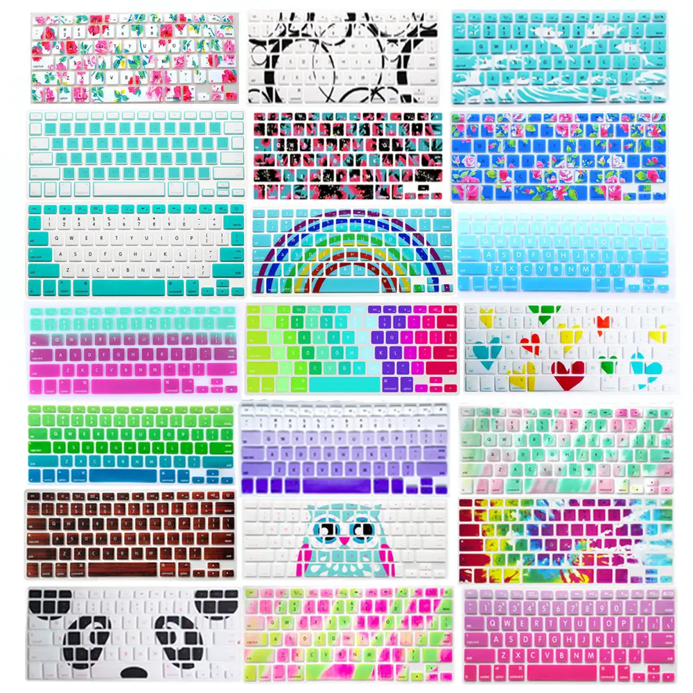 Силиконовый чехол для клавиатуры Защитная пленка Apple Macbook Air Pro Retina 13 15 17 A1278 A1466 (до