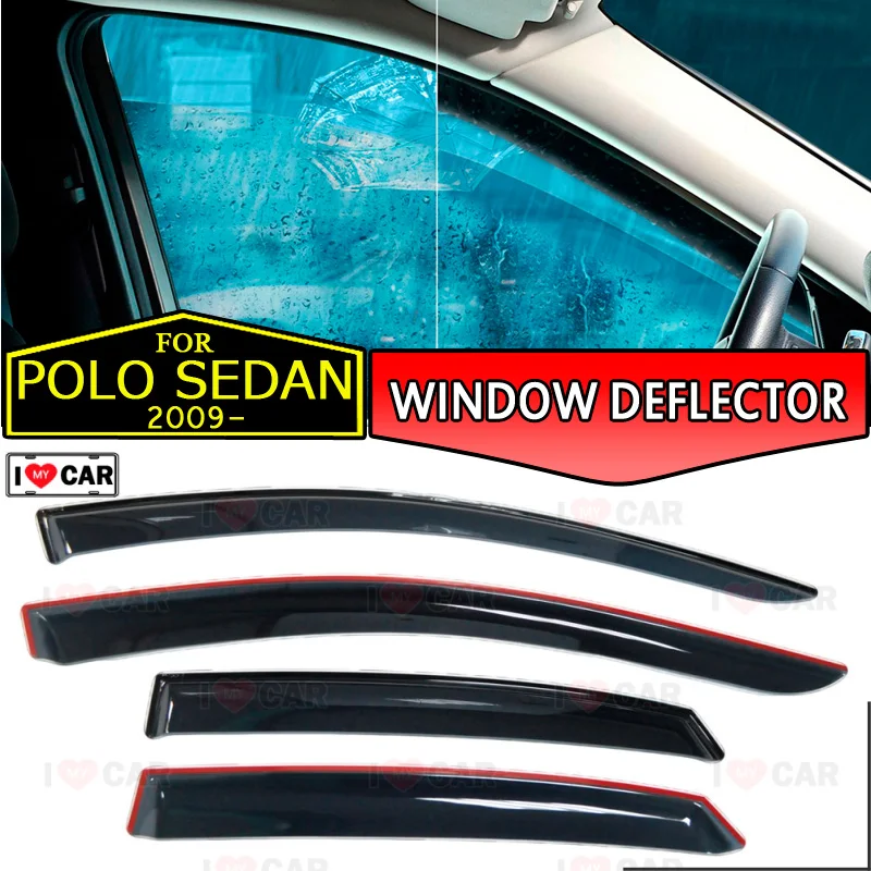 Оконные дефлекторы для Volkswagen Polo Sedan 2009 оконные автомобиля ветрозащитный козырек