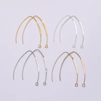 20pcslot gold rhodium ear wires copper earrings hooks settings base for diy jewelry making findings accessories supplies