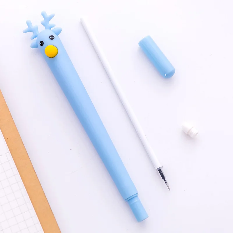 

Cute cartoon deer shape Neutral pen Office learning writing pen 0.5mm Black Neutral pen Office School Supplies