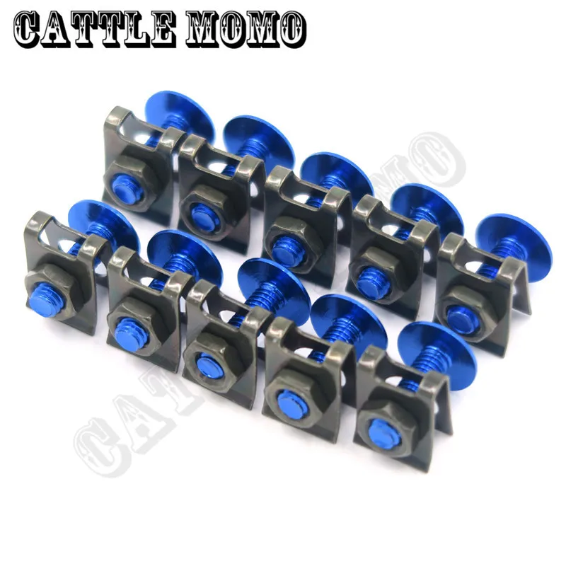 10 шт./лот корпус обтекателя Болты крепежные зажимы набор винтов двигатель Sportbike M6