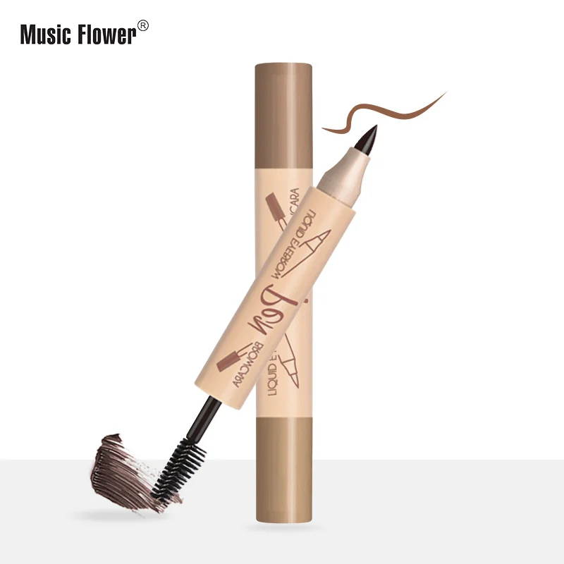 Music Flower тени для бровей Косметика натуральный длительный стереоскопический татуировки водостойкие жидкая подводка для бровей ручка Browcara