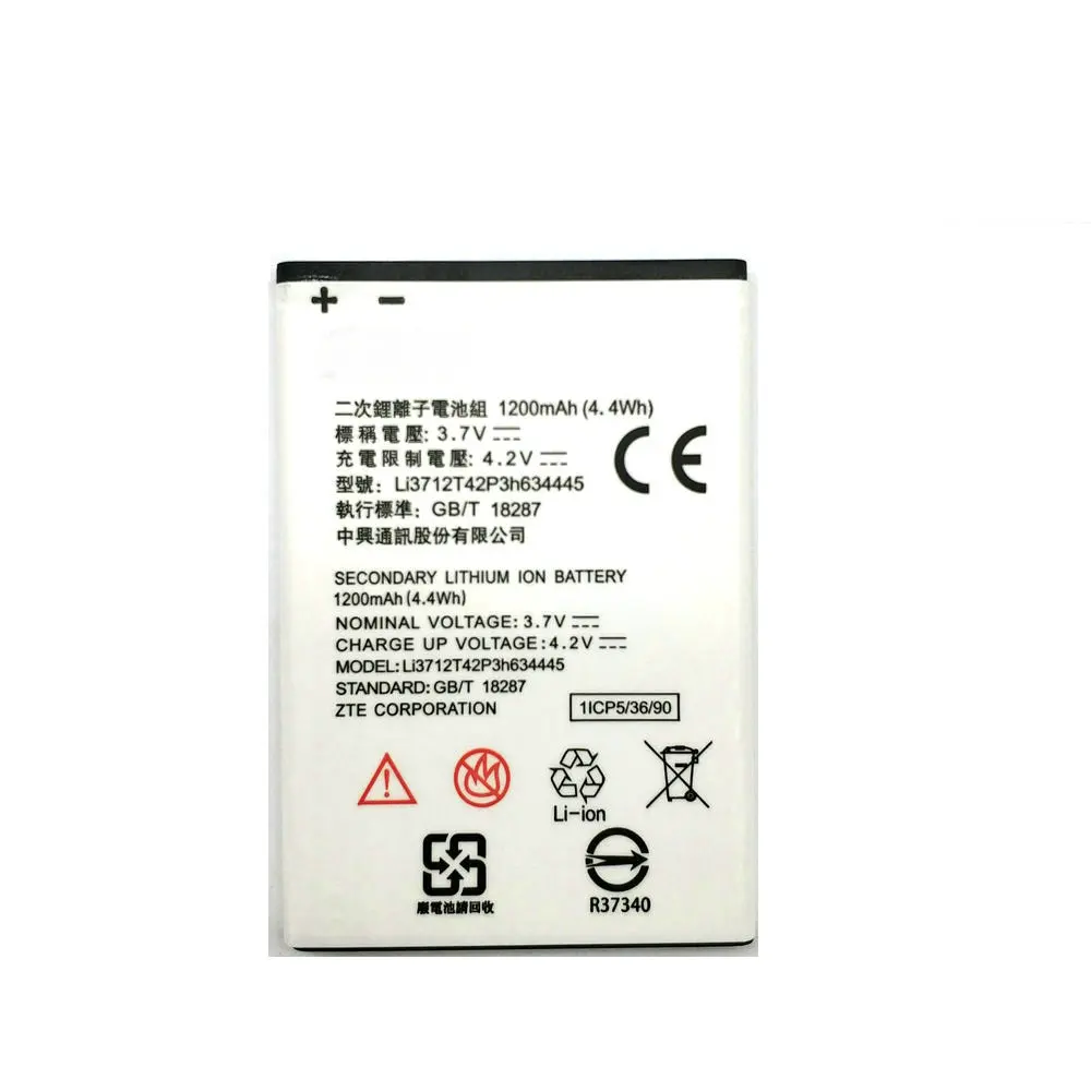 Оригинальный аккумулятор для ZTE V815W LI3712T42P3H634445 1200 мАч|Аккумуляторы мобильных