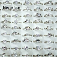 10pieces aaa zircon engagement rings for women wedding rings lots female anel jewelry austrian crystals jewelry top quality 4041