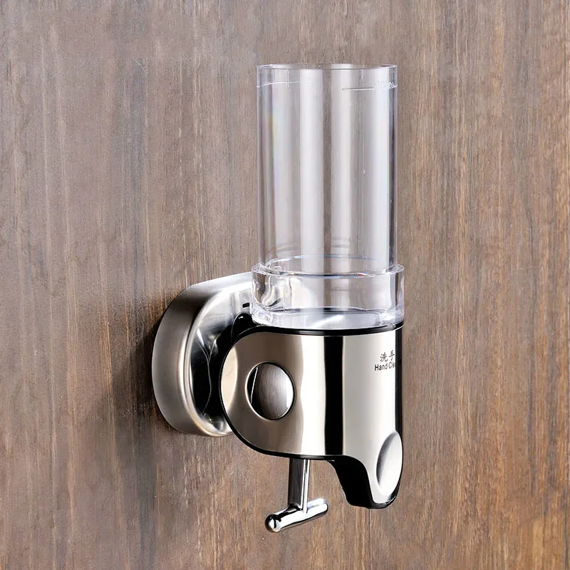 Диспенсер для мыла ванной комнаты из нержавеющей стали настенный ручной двойной
