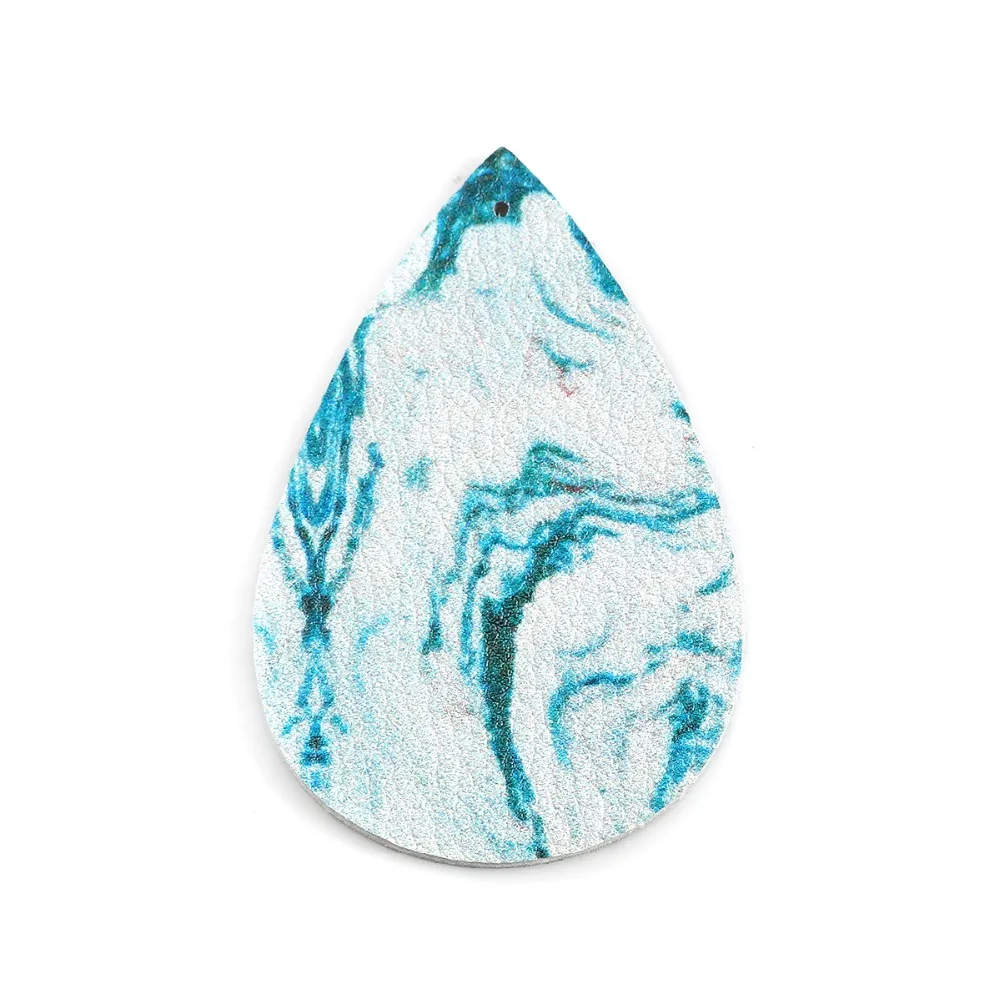 DoreenBeads ПУ кожаные подвески капли воды разноцветные ювелирные изделия фурнитура аксессуары оптом 56 мм(2 2/") x 38 мм(1 4/8"), 50 шт