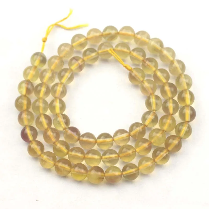 natural yellow fluorite beads gemstone DIY loose for jewelry making strand 15&quot wholesale ! | Украшения и аксессуары