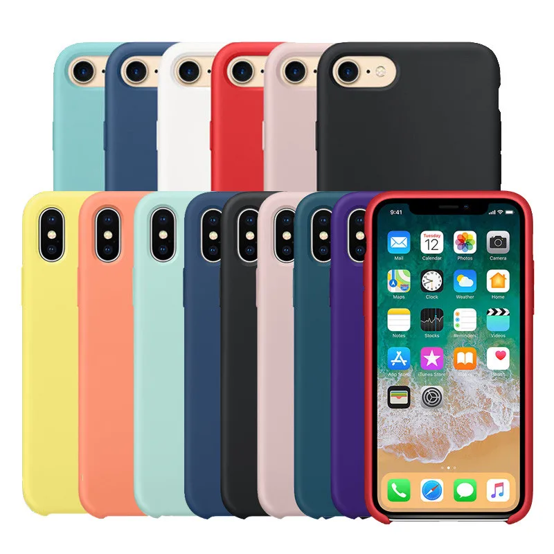 Оригинальный силиконовый матовый чехол Bescherming для iPhone XS Max XR 6 s 7 8 plus Gevallen Voor X S Xr |