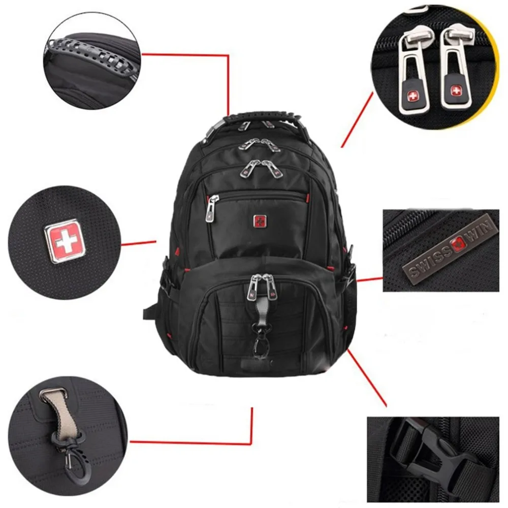 Водонепроницаемая нейлоновая дорожная сумка 15-дюймовый рюкзак для ноутбука