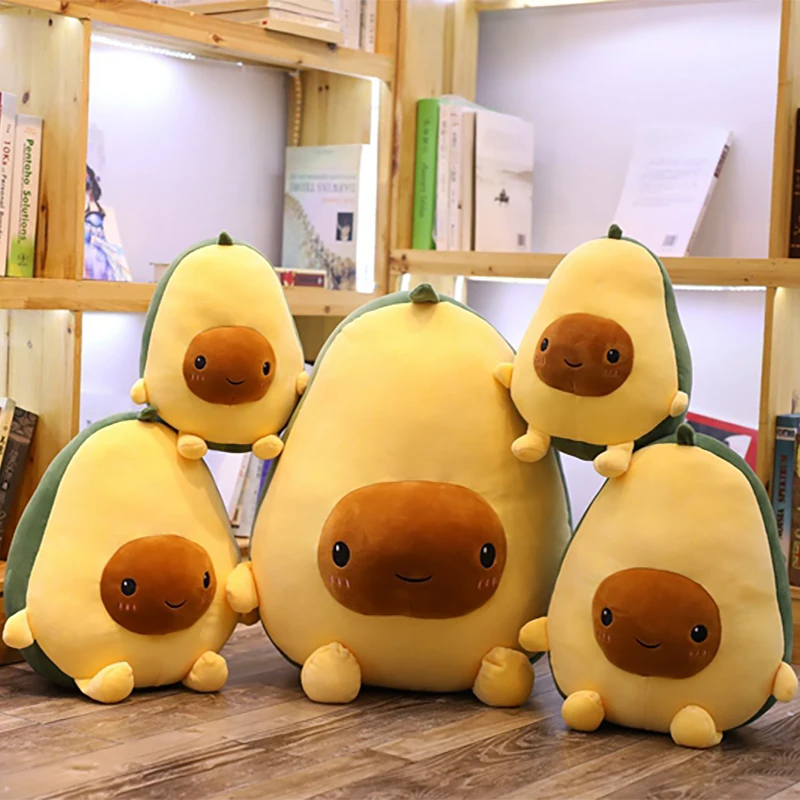Авокадо Фрукты плюшевые игрушечные растения Kawaii мультфильм милые мягкие куклы