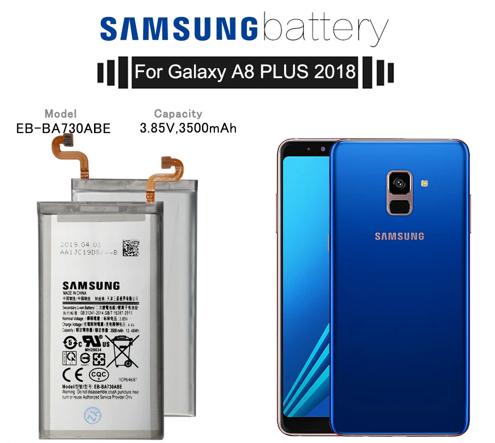 SAMSUNG Original Replacement Phone Battery 3500mAh EB-BA730ABE For Samsung Galaxy A8 PLUS A730 A730F Batteries+ Tools