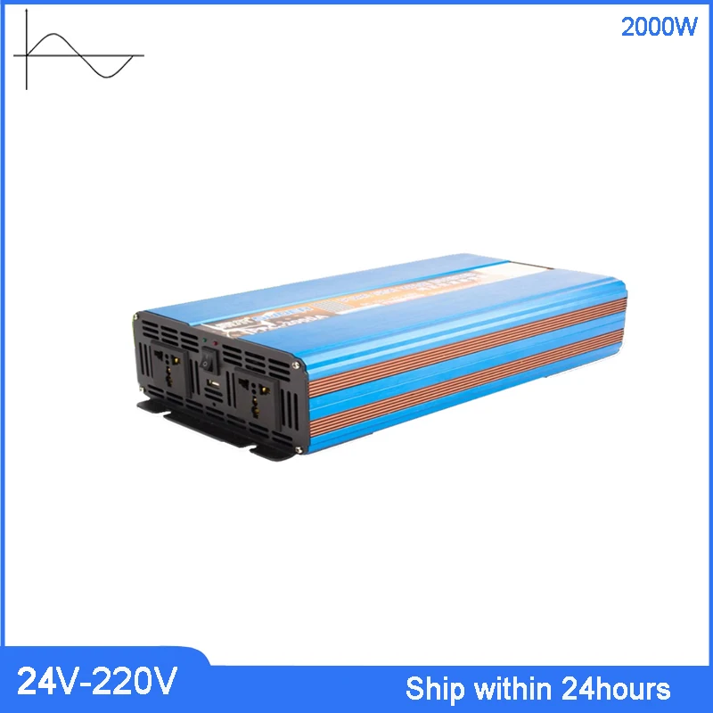 Suoer DC24V к AC220V 2000 Вт солнечный PV Чистая синусоида Инвертор/дом заявителей использовать преобразователь мощности/24 В 2000 Вт автомобильный инвертор