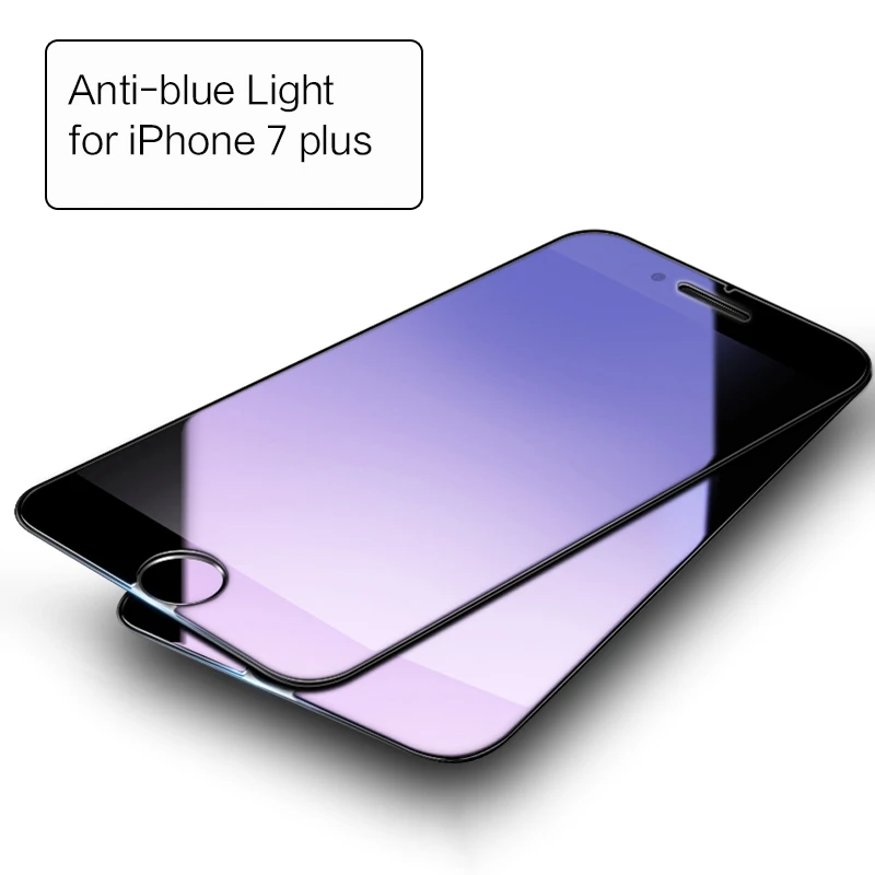 B for iPhone 7Plus 2 шт. закаленное стекло для iPhone 6 6s plus 7 8 Plus, ROCK анти-синее высокопрозрачное Защитное стекло для iPhone 6s 7 8plus - Цвет: B for iPhone 7Plus