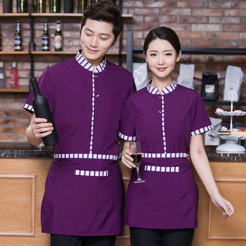 Форменной одежде с короткими рукавами летние женские быстро Еда ресторана кафе
