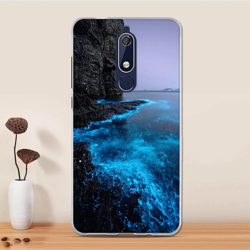 Чехол для Nokia 5 1 чехол силиконовый 3D из ТПУ мягкий телефона Nokia5.1 5. оболочка