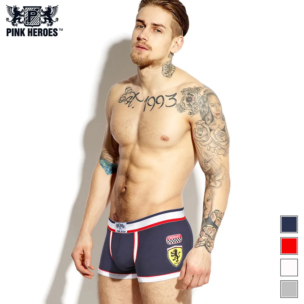 Мужское нижнее белье хлопковые шорты боксеры розового цвета|brand men underwear|f