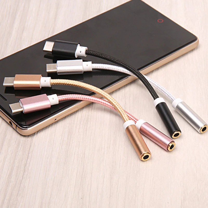 AUX аудио кабель USB Type C к 3 5 адаптер для наушников мм преобразователь xiaomi 6 Letv 2 2pro max2