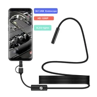 3in1 mini camera endoscope hd 1200p ip68 hard flexible tube snake borescope video inspection for pc android car endoscope 2m