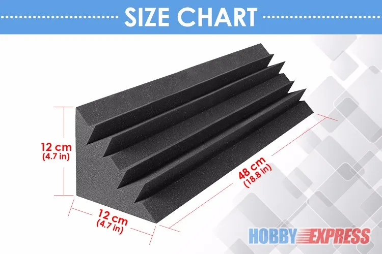 Arrowzoom 4," x 4,7" x 18," Мини длинный Угол басовая ловушка студийная панель Звукопоглощающая акустическая пена лечение KK1138